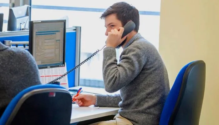 Man on telephone